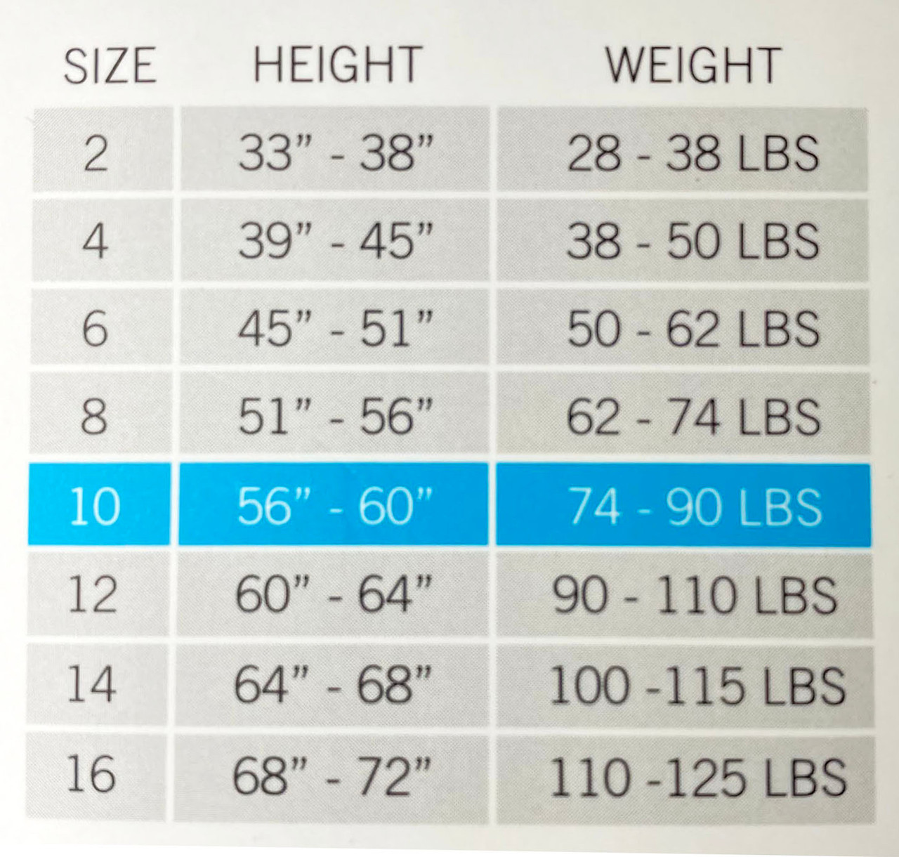 Memoi Girls Soft Modal Cotton Sweater Tights, Style MK-5059 size chart